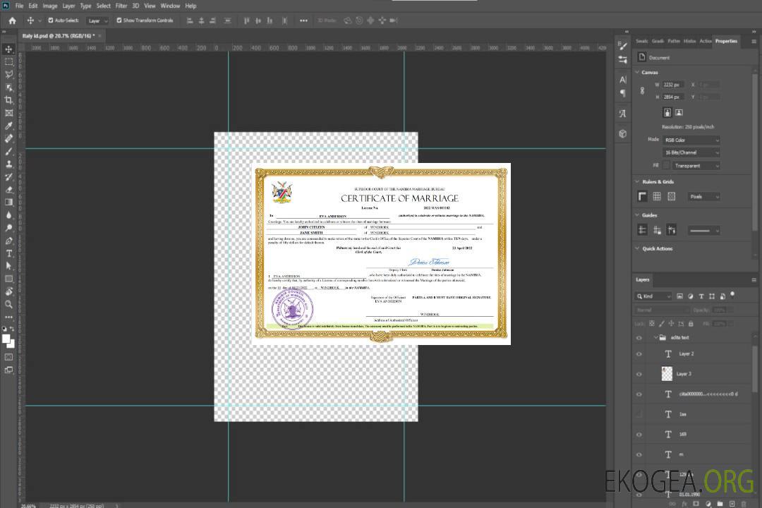 Modèle Word et PDF de certificat de mariage en Namibie template Modèle Word et PDF de certificat de mariage en Namibie template